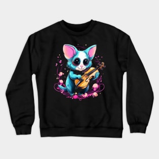 Sugar Glider Playing Violin Crewneck Sweatshirt